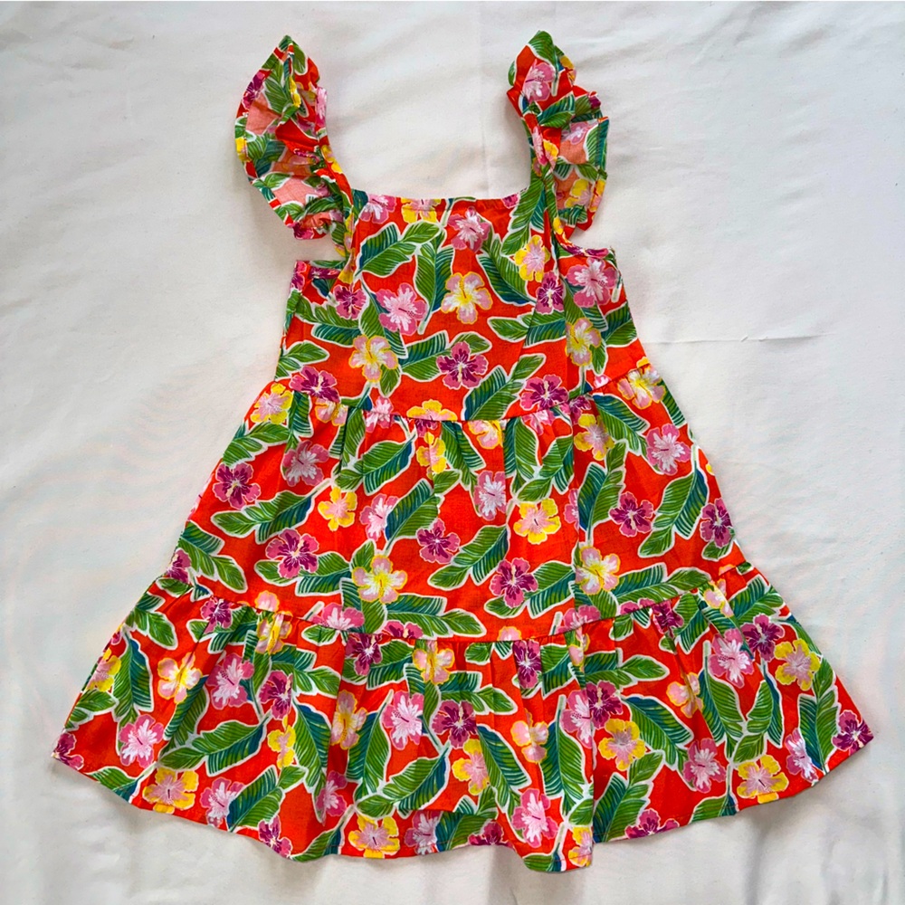 New no tags. 100% cotton Tropical Print Dress.